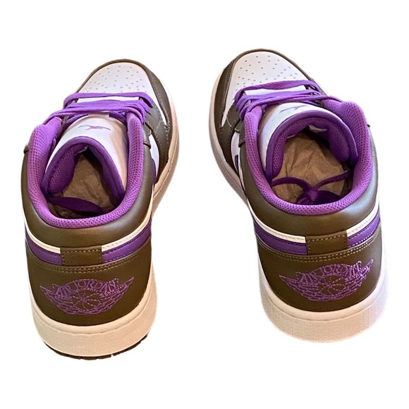 [553558-215] Mens Air Jordan RETRO 1 LOW 'Palomino/Wild Berry/White SZ 10 - Picture 3 of 4